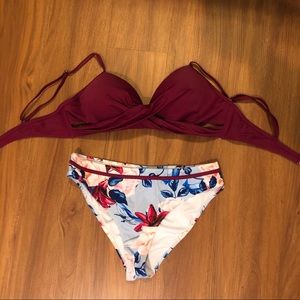 CUPSHE Floral Wrap Bikini